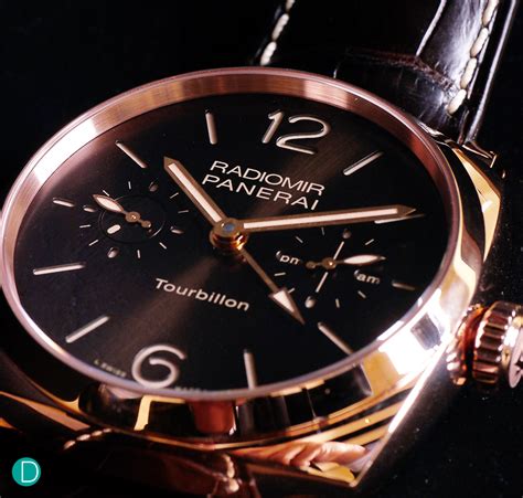 panerai radiomir 1940 tourbillon gmt oro rosso